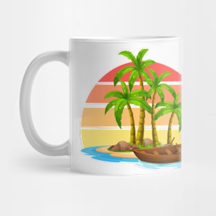 Sail boat ocean beach Mug